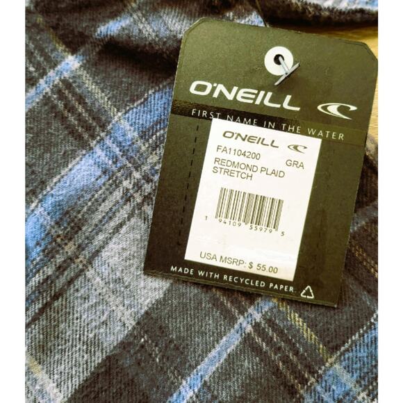 NWT O’Neill Men's Redmond Plaid Flannel LS Shirt Grunge Skate Surf Style 2XL - Picture 3 of 9